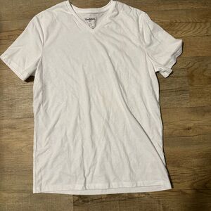 Goodfellow & Co White Short Sleeve V-Neck Tee